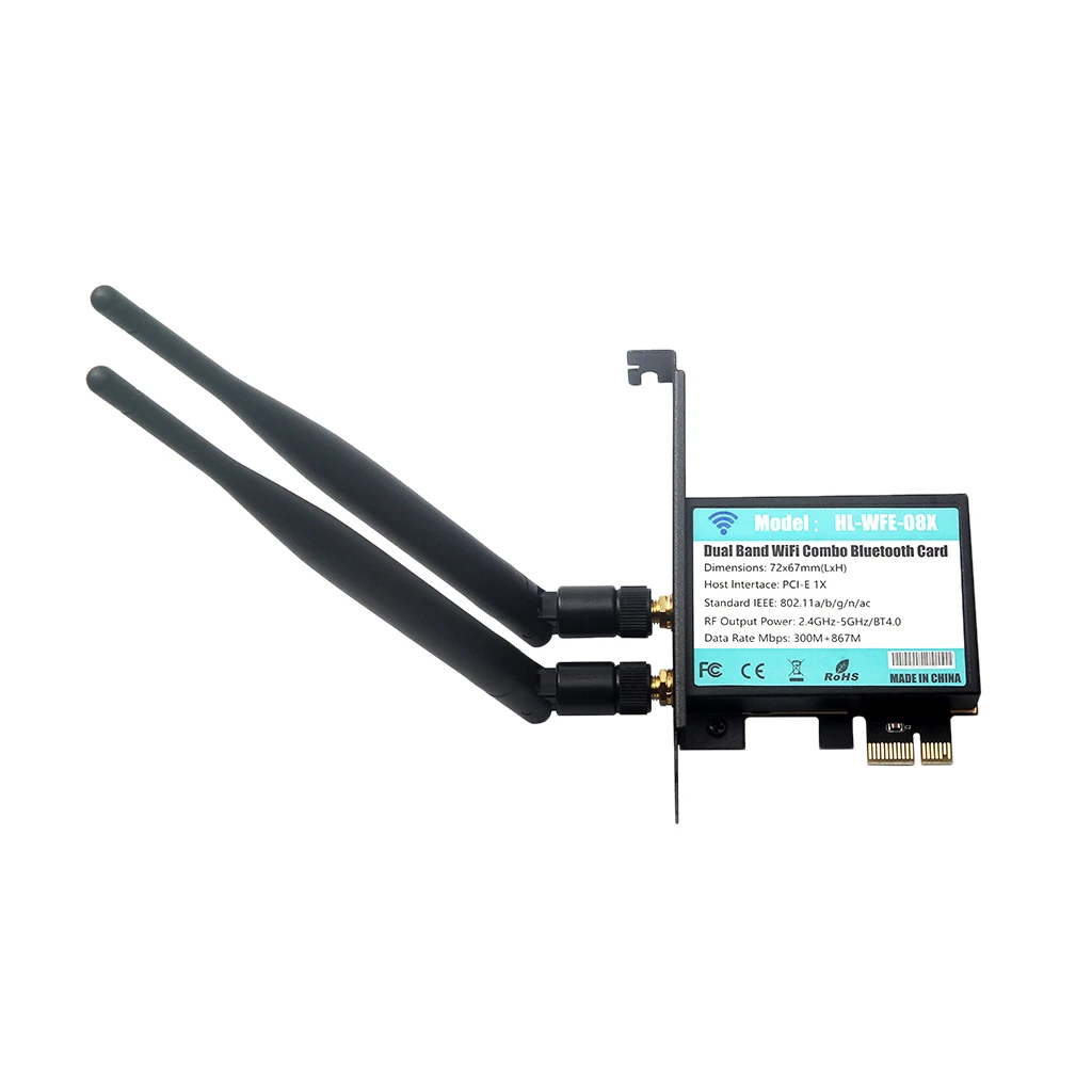 Настольный PCI-E Беспроводной сетевая карта 7265AC Bluetooth WiFi 2 в 1 приемник PCI-E Вай-Фай адаптер