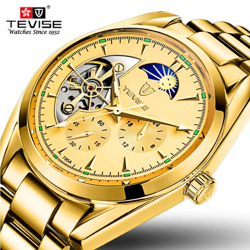 

TEVISE Skeleton Tourbillon Automatic Tourbillon Mechanical Watches Men Male Watch Wristwatch Self-Wind Watch Relogio Masculino