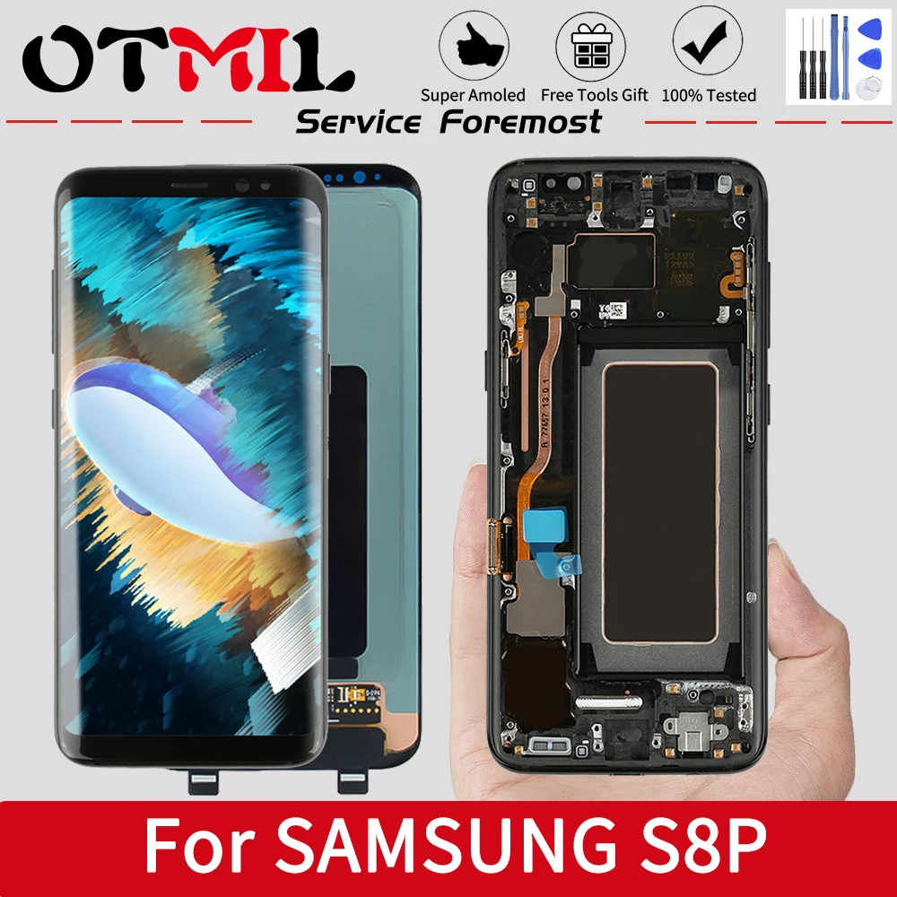 

Super AMOLED 6.2" LCD For Samsung Galaxy S8 Plus LCD Display Touch Screen Digitizer Frame For Samsung S8 Plus Display G955F LCD