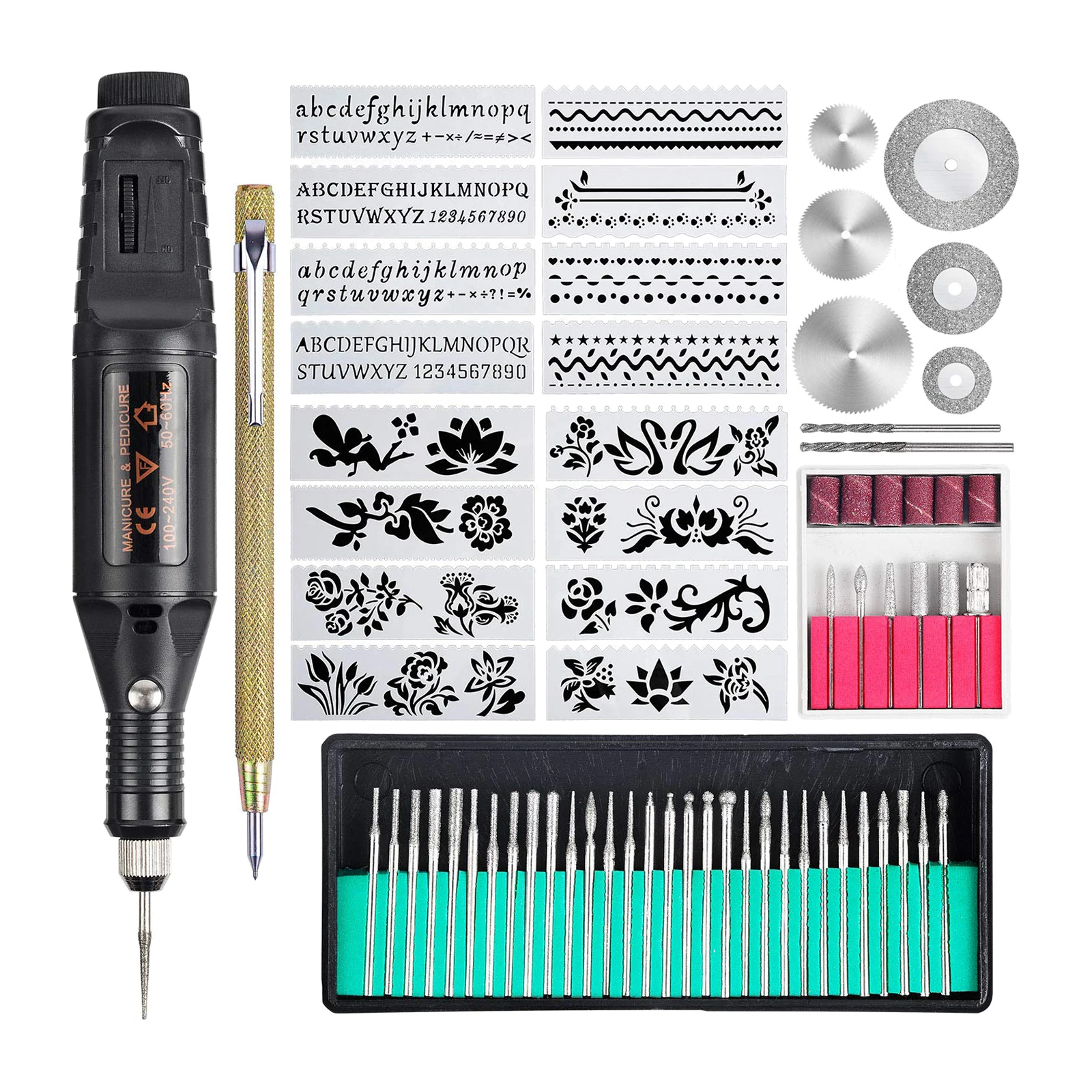 Electric Mini Engraver Pen Mini Diy Engraving Tool Kit For Metal Glass  Ceramic Plastic Wood Jewelry With Scriber Etcher 30 Bits - AliExpress