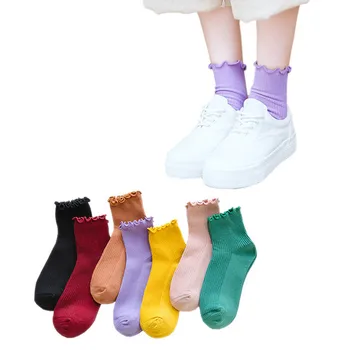 

10pairs/lot Fashion Lace Ruffles Girls Short Socks Spring Summer Cute Students Casual Shoes Cotton Sweet Frilled Ankle Socks