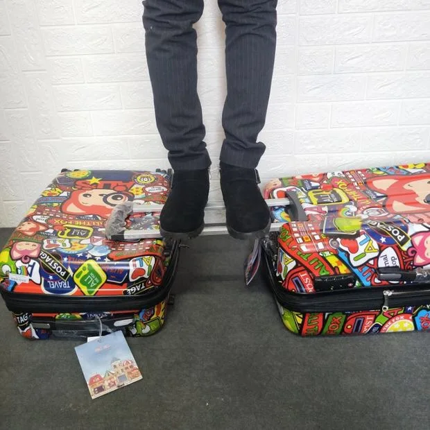 Acant cartoon rolling luggage spinner carry on 20/24 дюймов Аниме милый бренд пансион Детский чемодан Новые товары