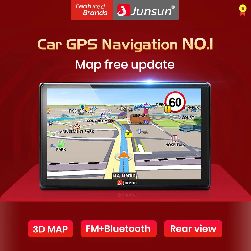 On Sale Car GPS Navigation Map Automobile Sat Nav Junsun Bluetooth-Avin D100 Europe FM Latest 2046114448