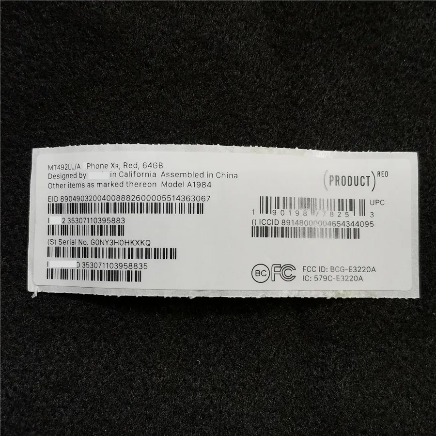 Наклейка для коробки мобильного телефона IMEI номер и серийный номер для iPhone 11 11pro max 6 6s 7 8 plus x xs xr xs max для sumsang s8