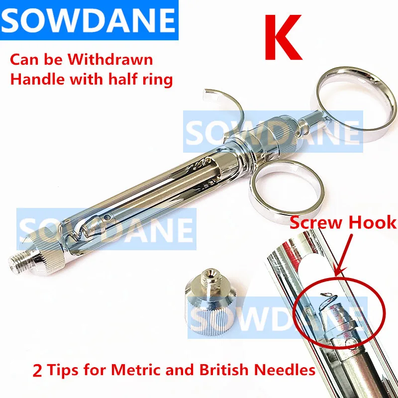 Стоматологический аспирационный шприц из нержавеющей стали стоматологический