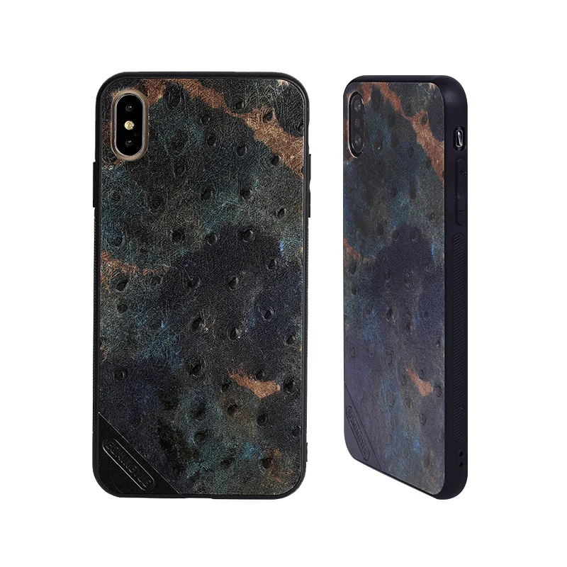 Кожаный чехол для телефона iPhone XS Max стерео точка x xs xr двухцветный процесс 6 7 8 s plus винтажный кожаный HUAWEI p30 pro samsung s10