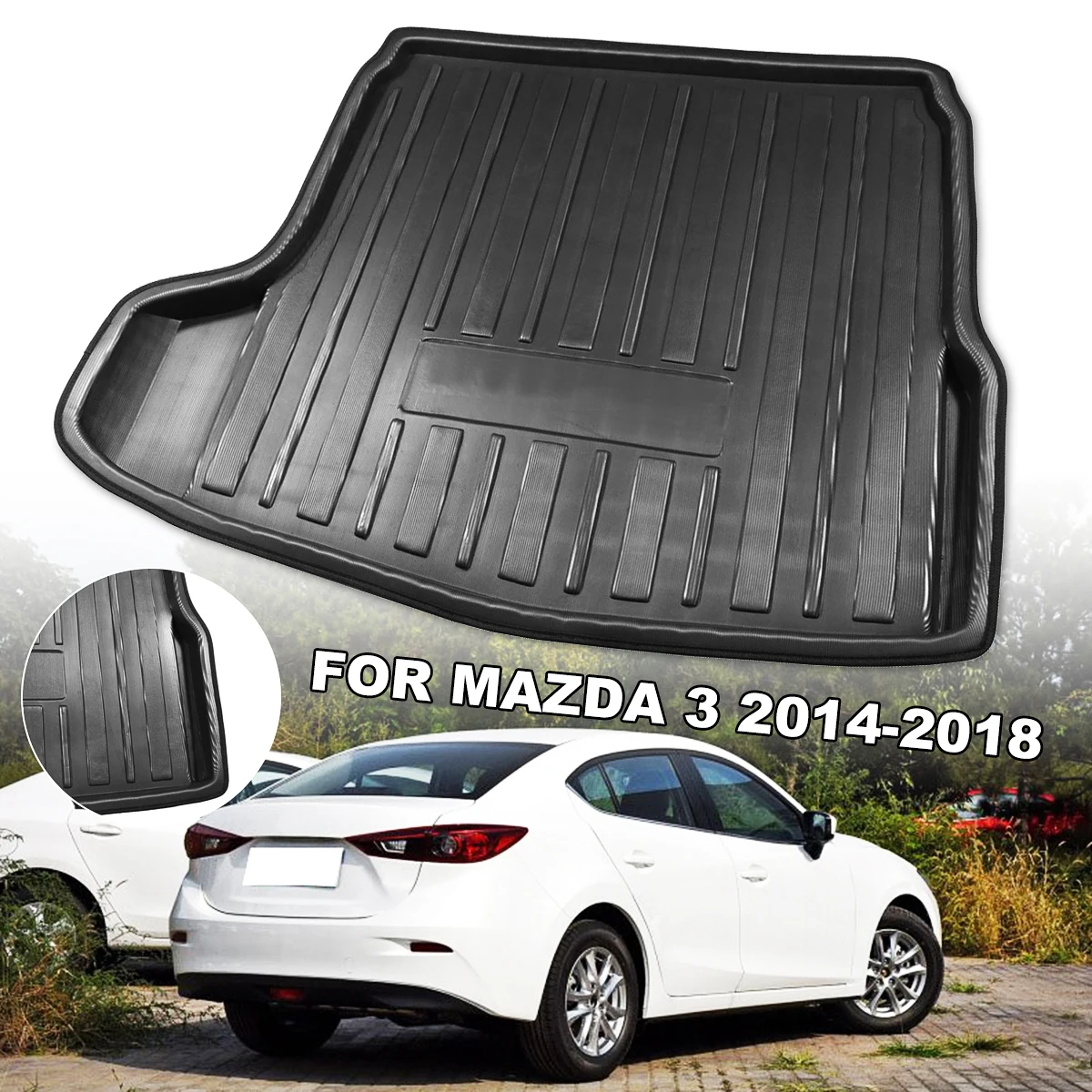 Коврик для багажника автомобиля поднос матовый коврик напольный Mazda 3 модели
