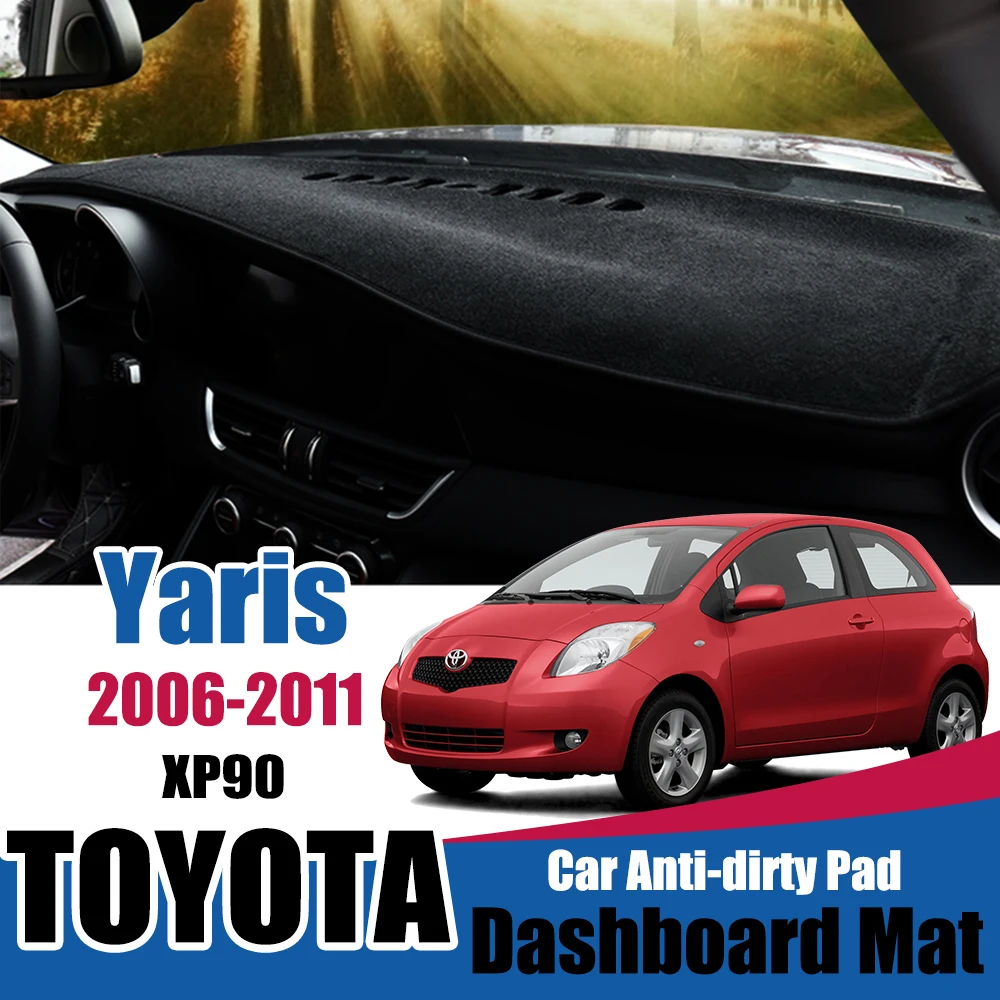 Коврик для приборной панели Toyota Yaris Vitz XP90 2006 ~ 2011 90 Противоскользящий коврик ковер