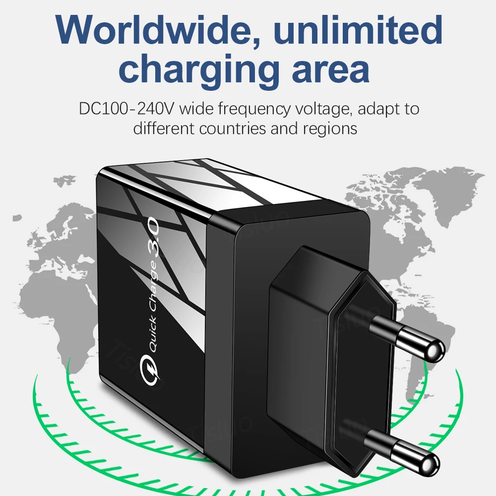 Быстрая зарядка 3,0 USB зарядное устройство 4.8A быстрое зарядное устройство для iPhone 7 8 X samsung S10 A50 Xiaomi MI9 QC 3,0 EU US Plug настенное зарядное устройство для телефона s