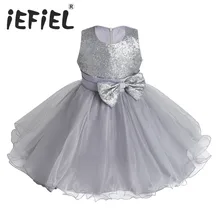 Детское платье с цветочным рисунком для маленьких девочек; свадебное платье подружки невесты; платье для дня рождения; праздничное платье; принцесса вечернее платье; платье-пачка из тюля с блестками и бантом