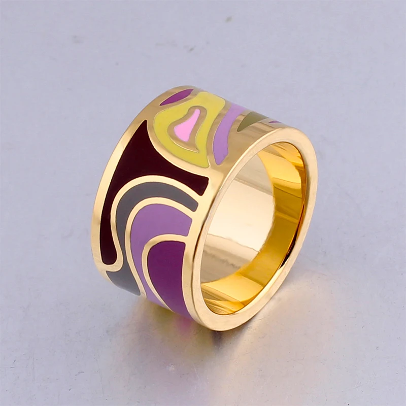 Finger Ring Silver Ring Wedding Rings Stainless Steel Ring Ring Set Couples Rings Adjustable Rings Wedding Ring Gold Color Ring Gold Color Rings Color Culture Stainess Steel Gold Plating Enamel Rings