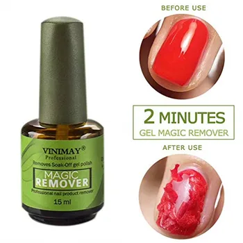 

New 15ml Magic Nail Burst Gel Nail Polish Remover Healthy Gel Polish Remover Fast Soak Off UV Nail Polish Gel Cleanser Y10.25