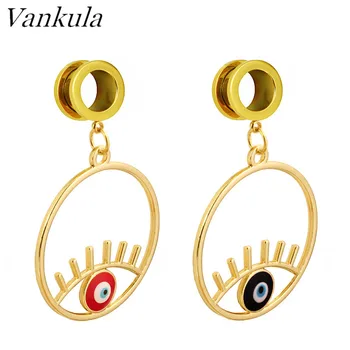 

Vankula 2pcs Ear Plugs Tunnels Cool Eye Style Ear Tunnel Ear Expander Body Piercing Dangle Fashion Earrrings Jewelry