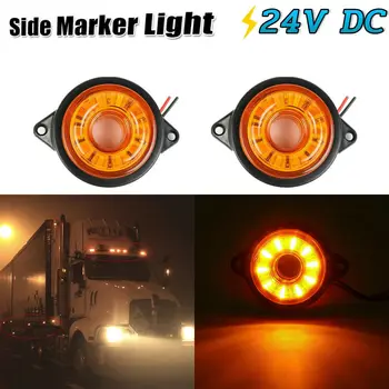 

2 Inch Side Marker Lamp Clearance 10 LED Trailer PC Lens Camper Pickup