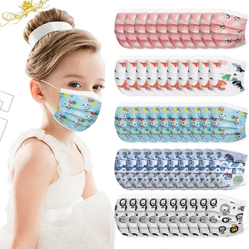 

Masque Children's Mask Disposable High-quality Mask Cartoon Pattern Mixed Ear Hook 3 Ply 50pc Mascarillas Desechables Masque