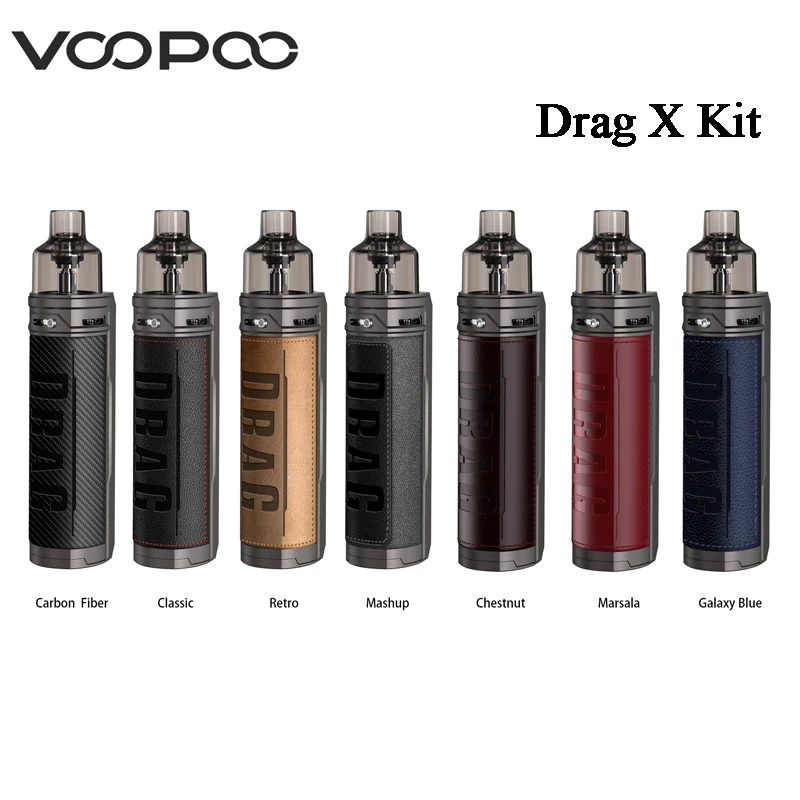 Оригинальный VOOPOO Drag X Mod Pod Kit 4,5 мл картридж 80 Вт Питание от одного аккумулятора 18650 электронная сигарета испаритель MTL Pod Kit VS Drag S|Системы нагревания табака и электронные сигареты|   | АлиЭкспресс