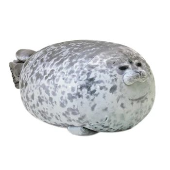 

NEW-60Cm Chubby Blob Seal Plush Pillow Animal Toy Cute Ocean Animal Stuffed Doll