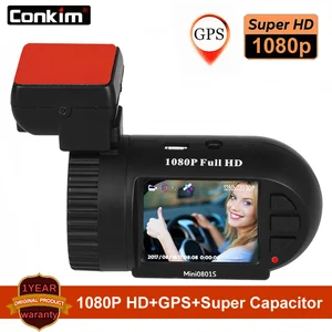 Автомобильная мини-камера Conkim 0801S Upgrade 0801 1080P Full HD dashcam H.264 Dash camera gps регистратор g-сенсор AIT8328P OV2710 Автомобильные видеорегистраторы - изображение