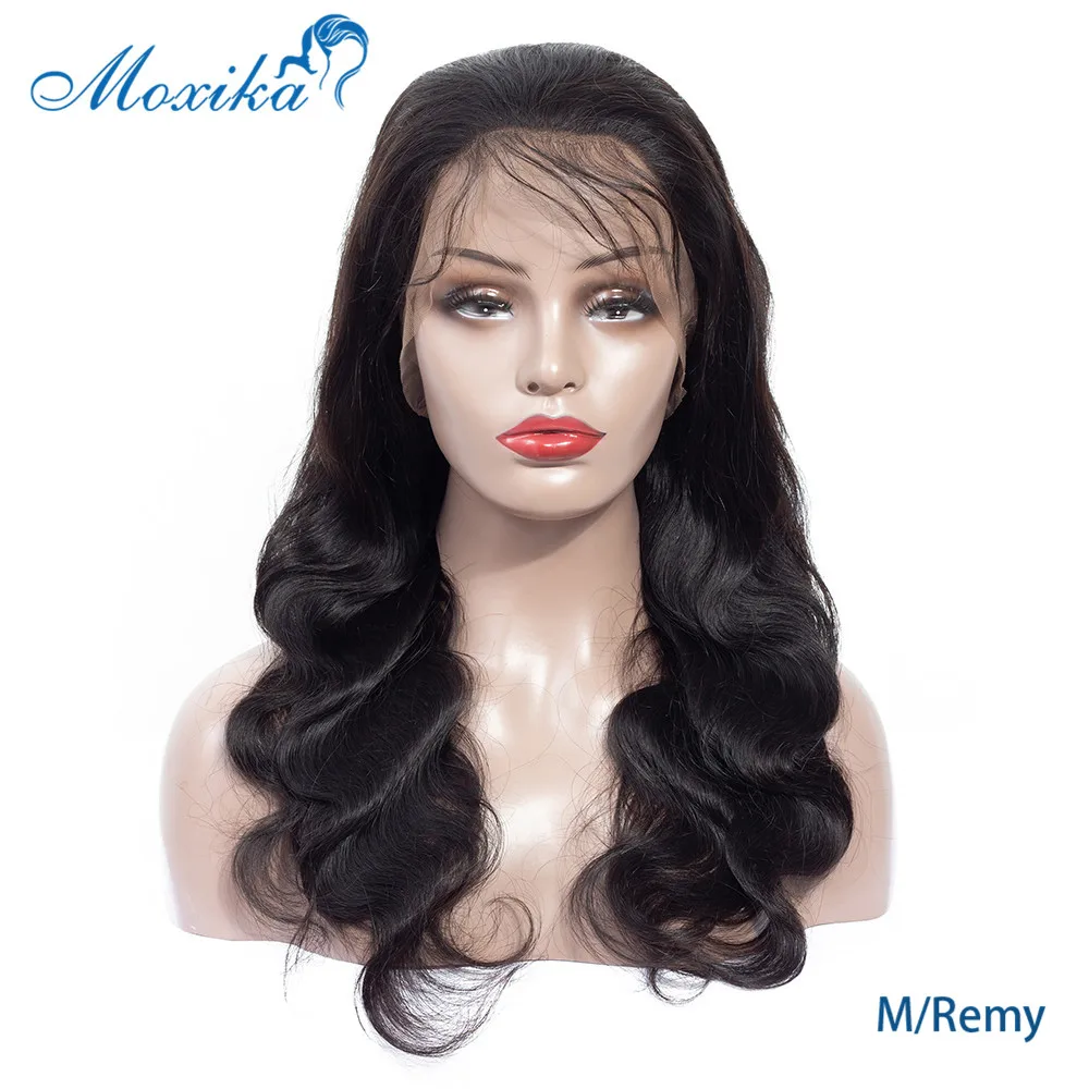 

Moxika HD Transparent Lace Wig Body Wave Pre Plucked Lace Front Human hair Wigs 150% Density Brazilian Lace Front Wigs Remy Wig