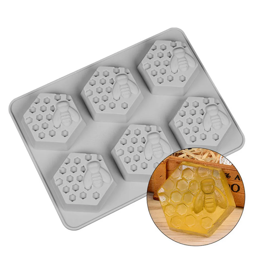 Silicone Honey comb Shaped Mold Jellys Pudding Cake Ice Tray Mould Cube shan 