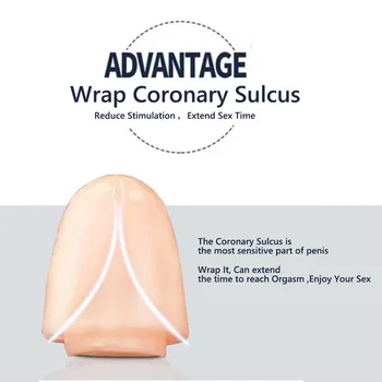 2Pcs in Set Reusable Silicone Male Penis Sleeve Glans Condom Penis Sleeve Extender Dick Enlargement Adult Sex Product Toys 2