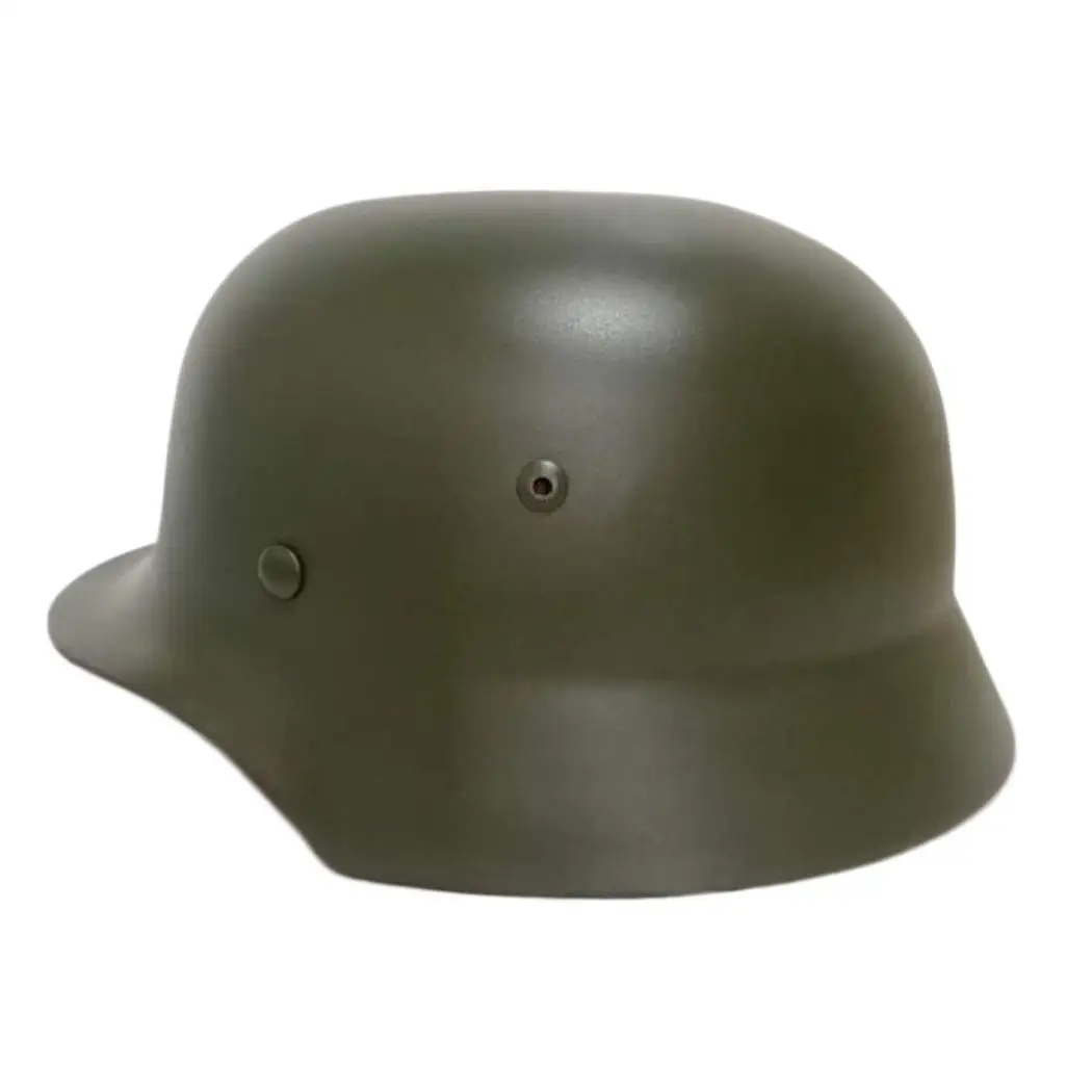 Green Высокое качество немецкий M35 шлем Стальной шлем черный зеленый WW2 Тактический воздушный Шлем Военная специальная сила безопасности Оборудование - Цвет: Green