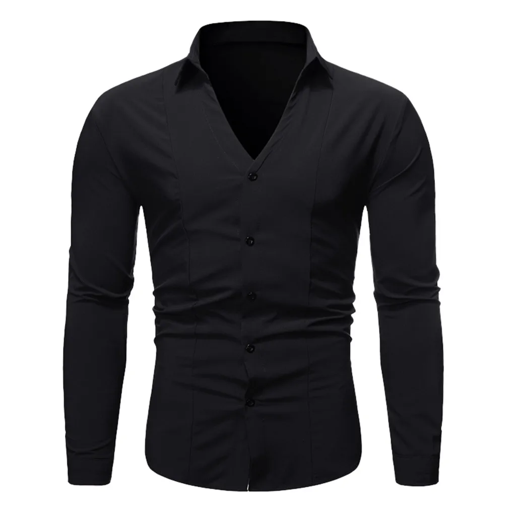 Camisa Masculina мужская новая стильная простая Модная рубашка с длинными рукавами Модная белая Удобная блузка 19Aug13 P30