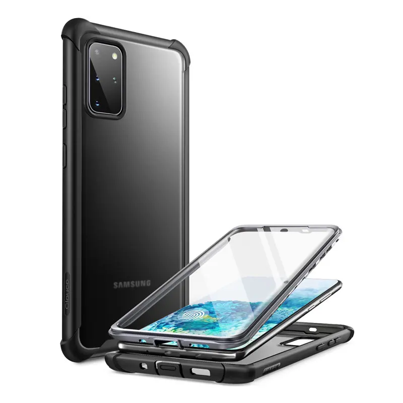 

Чехол Clayco Forza для Samsung Galaxy S20 Plus, полноразмерный прочный Чехол, Встроенный протектор экрана, совместимый с распознаванием отпечатков пальцев