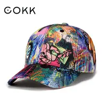 COKK, Женская Бейсболка, граффити, скелет, узор, Snapback, шапки для мужчин и женщин, унисекс, солнцезащитная Кепка, кепка для папы, Корейская, хип-хоп