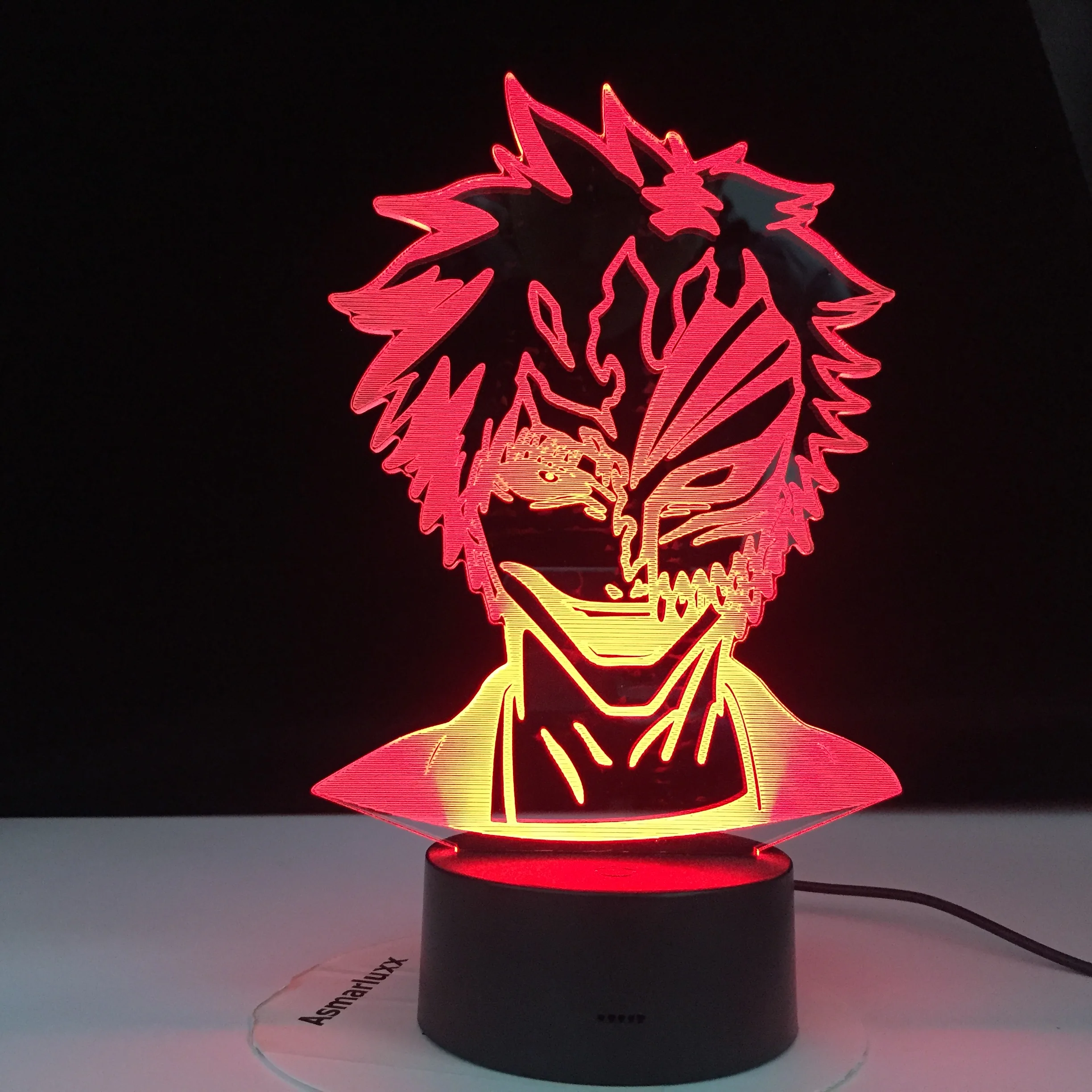 3d светодиодный ночник с изображением лица аниме маска из Блич декоративная лампа