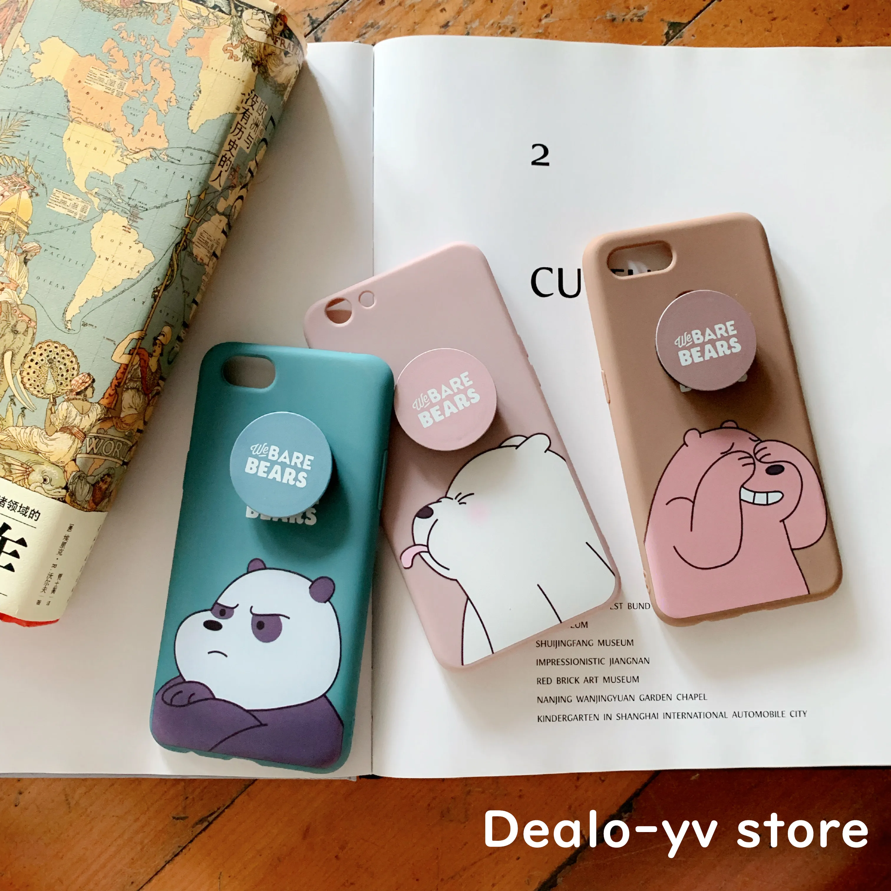 

Bare Bears Case for OPPO A3 A3S A5 A57 A59 A73 A79 A83 F1S F5 F9 R9S R11S R15 PRO R17 Phone Cases Soft Cover with bracket vivo