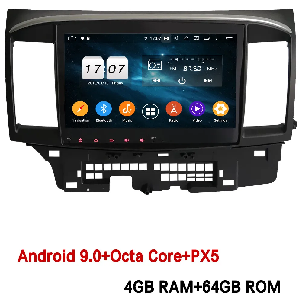 4GB RAM x 64GB ROM Klyde 10," ips 4G Android 9,0 Восьмиядерный 4 Гб ОЗУ 64 Гб ПЗУ DSP BT автомобильный DVD мультимедийный плеер радио для Mitsubishi Lancer 2006 - Цвет: 4GB RAM x 64GB ROM