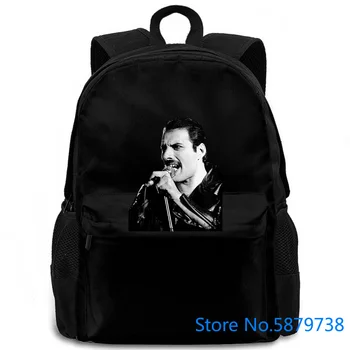 

Freddie Mercury Queen UK Vintage Rock Bands Mens New women men backpack laptop travel school adult student