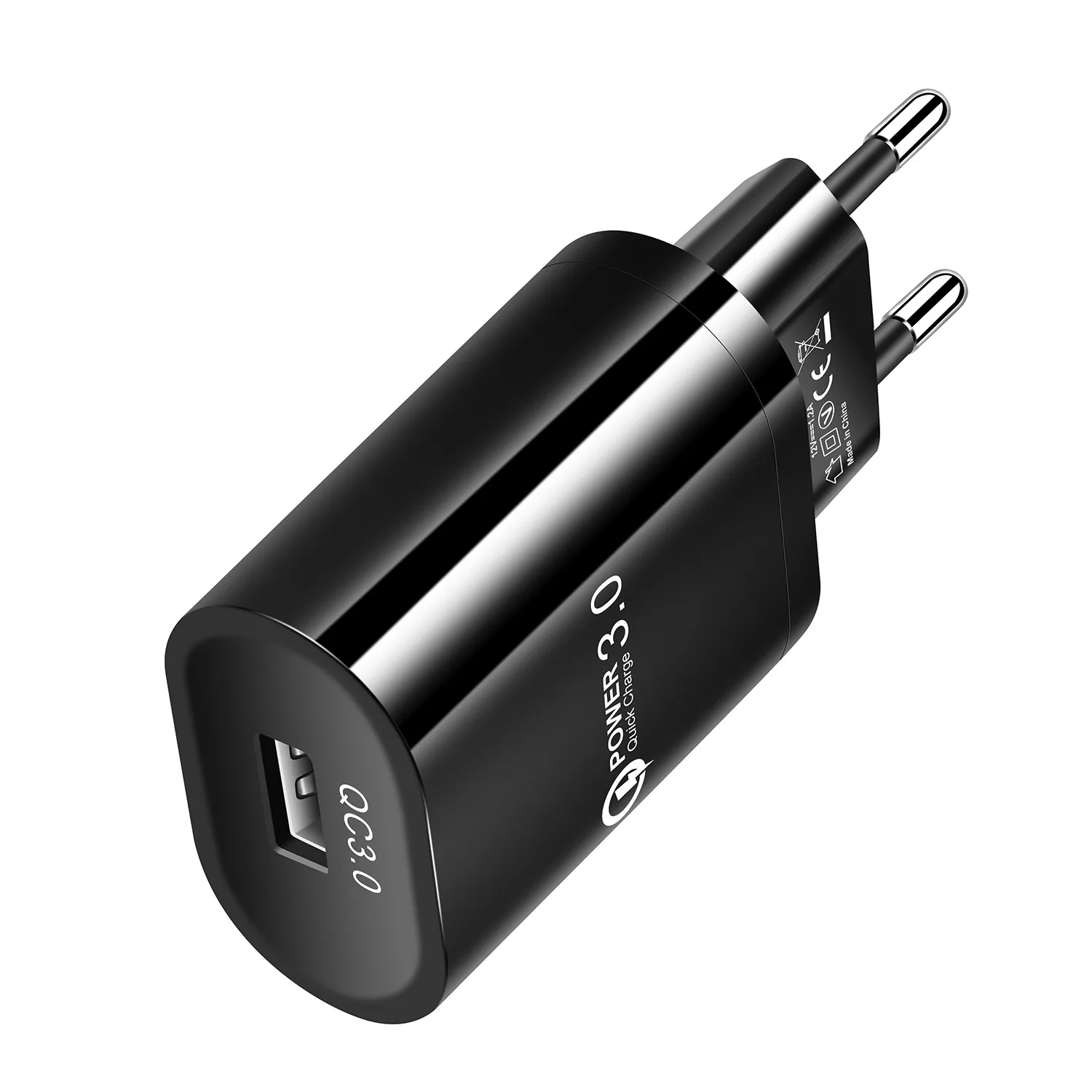 QC3.0 зарядное устройство с одним портом USB для быстрой зарядки iPhone Samsung европейская