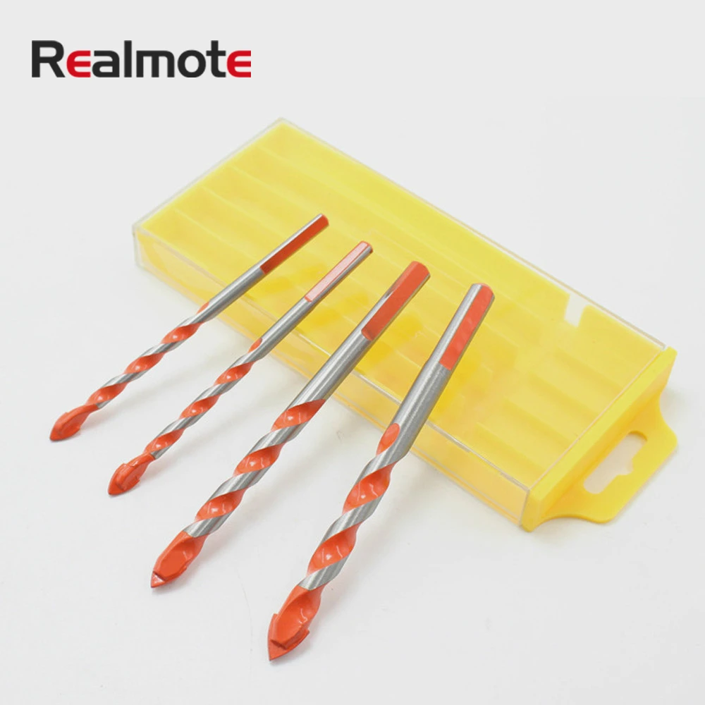 

Realmote 5/7pcs Alloy Ceramic Twist Drill Bit Set Anti-skid Triangle Shank Hole Center Opener For Tile Glass Wall Wood