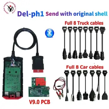

Free shipping new v9.0 board vd ds150e cdp with bluetooth 2016R0 keygen OBD2 Scanner tool for delphis +full 8 car/truck cables