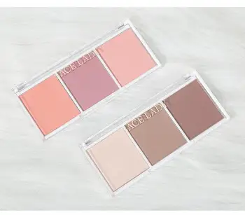 

1PC 3 Color High-gloss Trimming Plate Facial Contour Fluorescent Palette Waterproof Natural Long-lasting Non-fading Beauty Blush