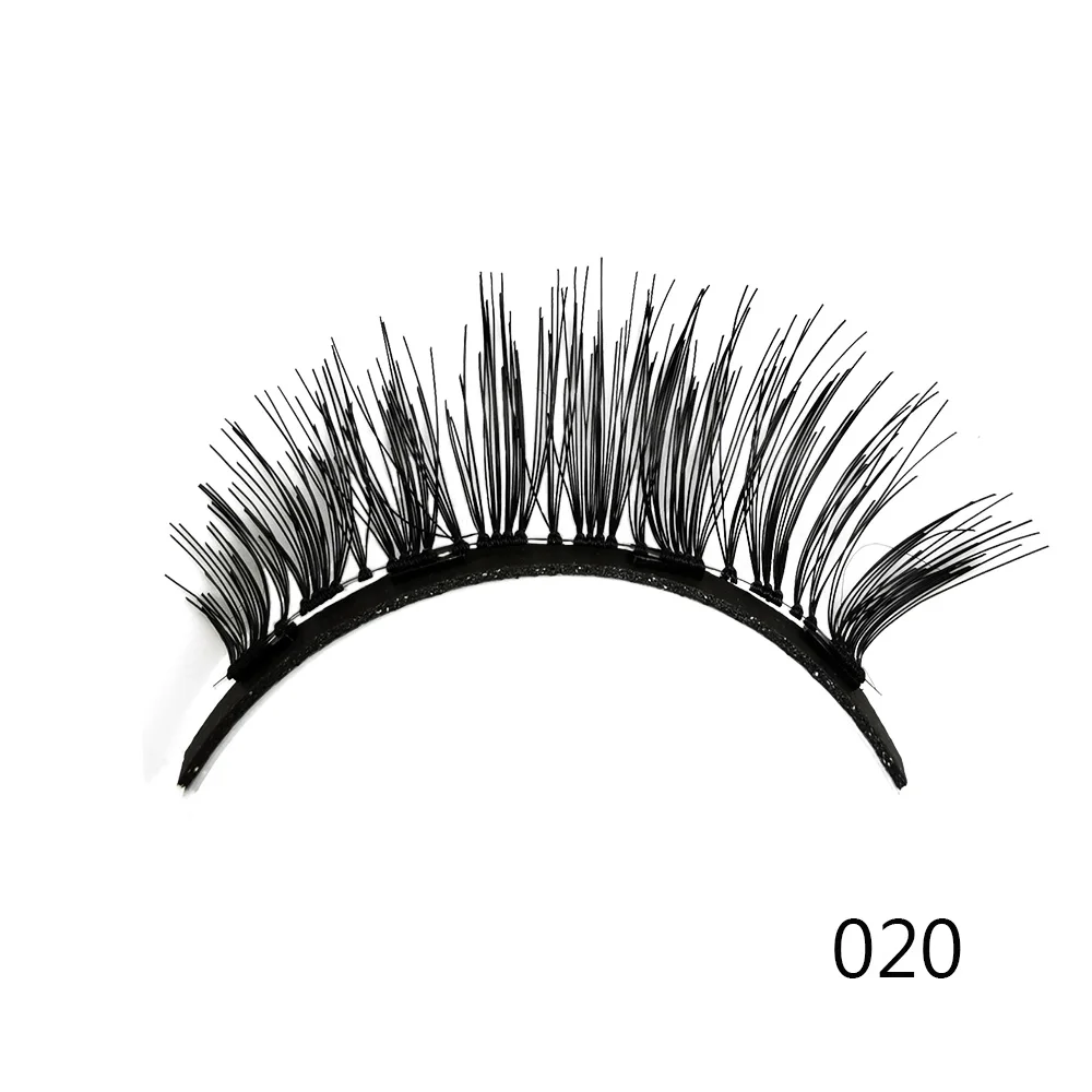 020 Magnetic Eyeliner Eyelashes Kit Magnetic 3D Eyelashes Liquid Eyeliner False Lashes Eyelash Curler Reusable Falses Eyelash - Цвет: 020