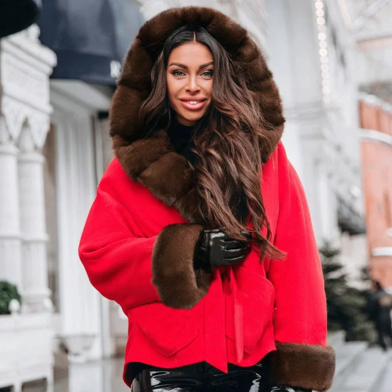 FURSARCAR 2021 New Arrival Real Fox Fur Coat Natural Fur Jacket Top Fashion Female Slim Thick Warm Winter Casual Style Overcoat