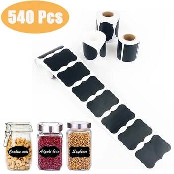 

540 Pcs Chalkboard Labels Sticker Waterproof Pantry Storage Blank Stickers Spice Tag