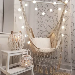 Hamac de jardin à franges, chaise pivotante suspendue de luxe pour décor extérieur/intérieur Patio porche 
