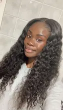 Transparent Lace Wig Human-Hair-Wigs T-Part Deep-Wave-Frontal Curly Wavy Brazilian And