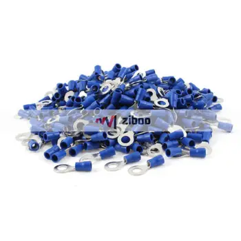 

1000Pcs RV2-6 Pre Insulated Ring Terminals Blue for 1/4" Stud AWG 16-14 Wire 27A