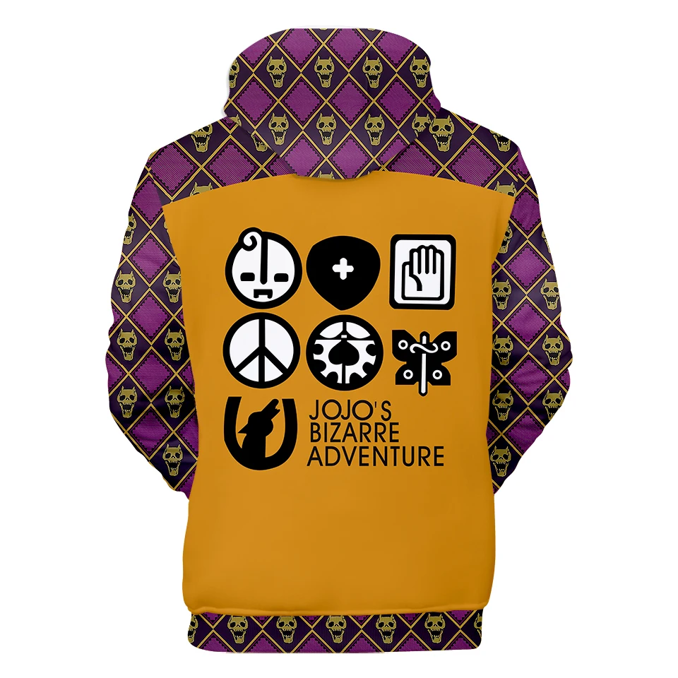 Hot JOJO's fantastic adventure character suit 3D Hoodies men women Hoodie boys girls Blue +white plaid 3D JOJO Kids pullovers