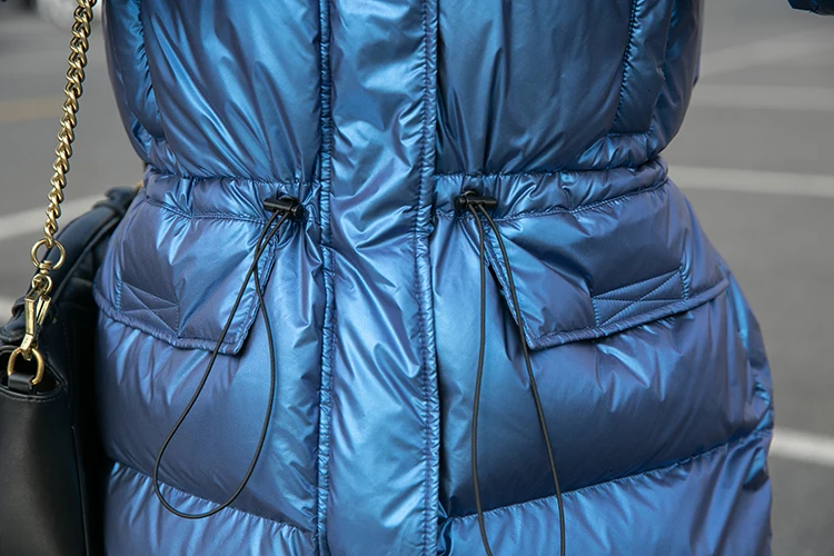 Большой пуховик с капюшоном и воротником из натурального меха енота, женское водонепроницаемое плотное теплое длинное зимнее пальто, женская куртка-пуховик YRF82