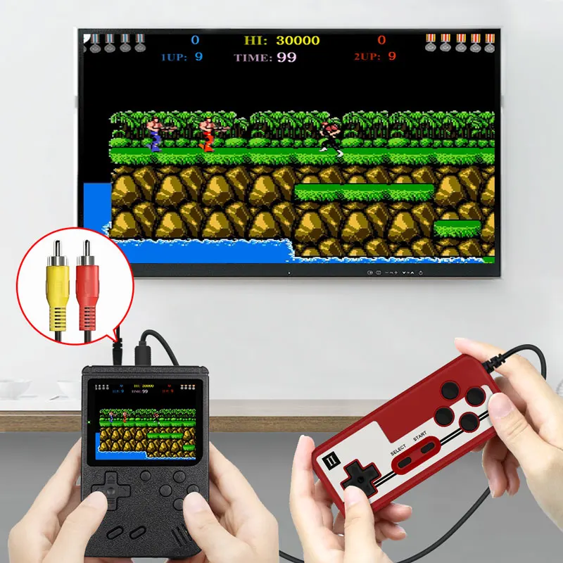 

Retro Portable Mini Handheld Video Game Console 8-Bit 3.0 Inch Color LCD Kids Color Game Player Built-in 400 games