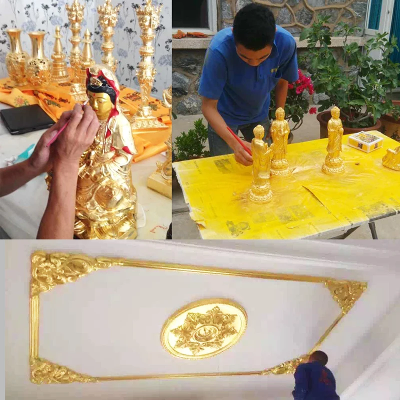 24k Emas Daun Emas Murni Foil Sheet 8x8 Cm 25 Pcs Buku Dekorasi Kue Seni Kerajinan Masker Wajah Yang Dapat Dimakan Asli Emas Flake Lembar Booklet Aliexpress