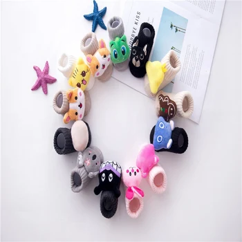 

Cotton Children Socks Baby 3D Cartoon Animal Rubber Anti Slip Floor Socks Kids Toddlers Rabbit Elephant Socks for 0-4Y