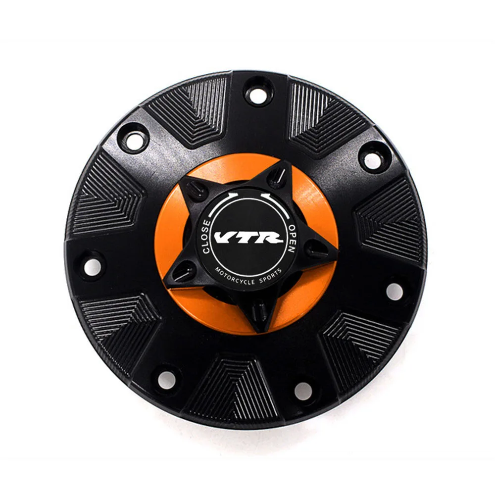 VTR газа топливного бака Кепки для HONDA VTR 1000F VTR1000 F VTR1000F 2001-2005 мотоциклетные Quick Release крышка - Цвет: Оранжевый