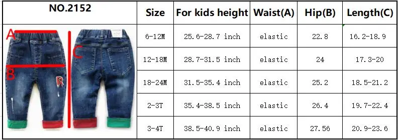 Chumhey 0-6T Spring Autumn Baby Girls Boys Child Jeans Pants Enfant Stretchy Denim Trousers Toddler Clothing 1 2 3 4 5 6
